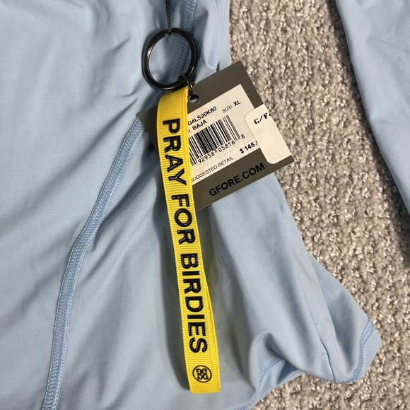 G/Fore Featherweight First Layer Zip Top Olive Womens XL Golf GFore UV Blue NWT - Picture 2 of 11